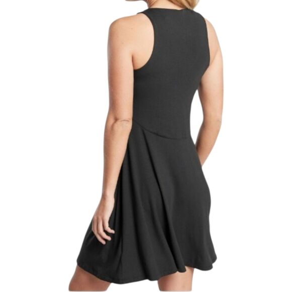 Athleta Santorini Thera Dress Womens Small Black Lightweight Athleisure Travel - Picture 4 of 11